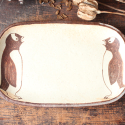 亞光釉長盤巴布亞企鵝 第1張的照片