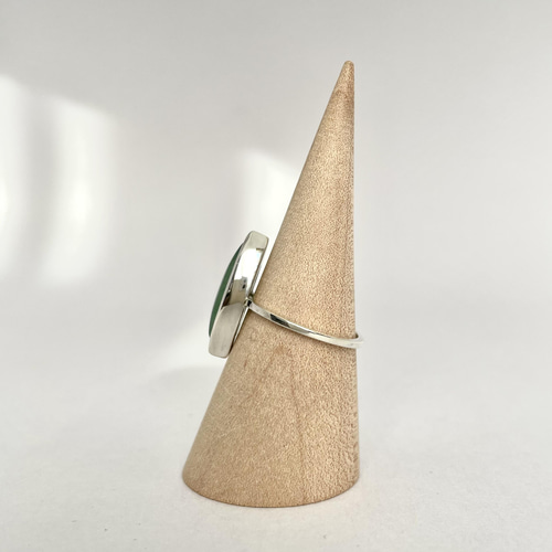 天然石グリーンアベンチュリンクォーツリング シルバー950