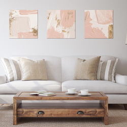 正方形キャンバスパネル_ファインアート3枚セット 北欧アートパネルで