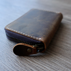 本革 ミニ財布 カードケース クレジットカードケース じゃばら カード入れ メンズ　レディース 3枚目の画像