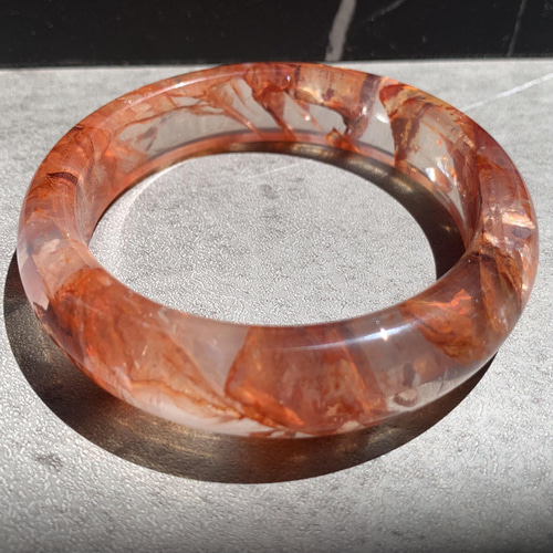 天然石 希少 最高品質 ライモナイトインクォーツ 錦鯉水晶 金魚