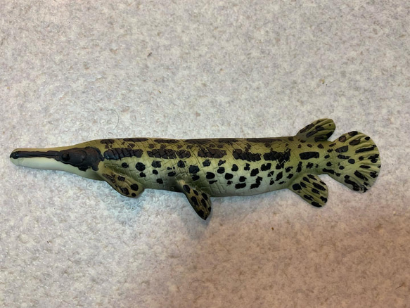 新型ハンドメイド61cmガー アリゲーターガーフィギュアレプリカ熱帯魚