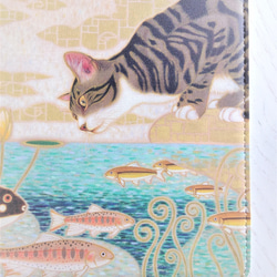 猫のマウスパッド　/　キジトラ　サバトラ　お魚　調和 7枚目の画像