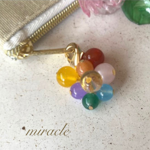 天然石 七色チャーム 【厄年のお守り】NCA218 受注制作 再販