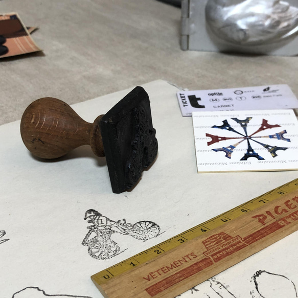 フランスハンコ 昔の自転車 はんこ・スタンプ FIG 通販 13209121