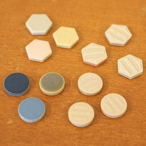 タイル】19丸／MIXカラー (全4種)【 DIY／ハンドメイド／タイル雑貨