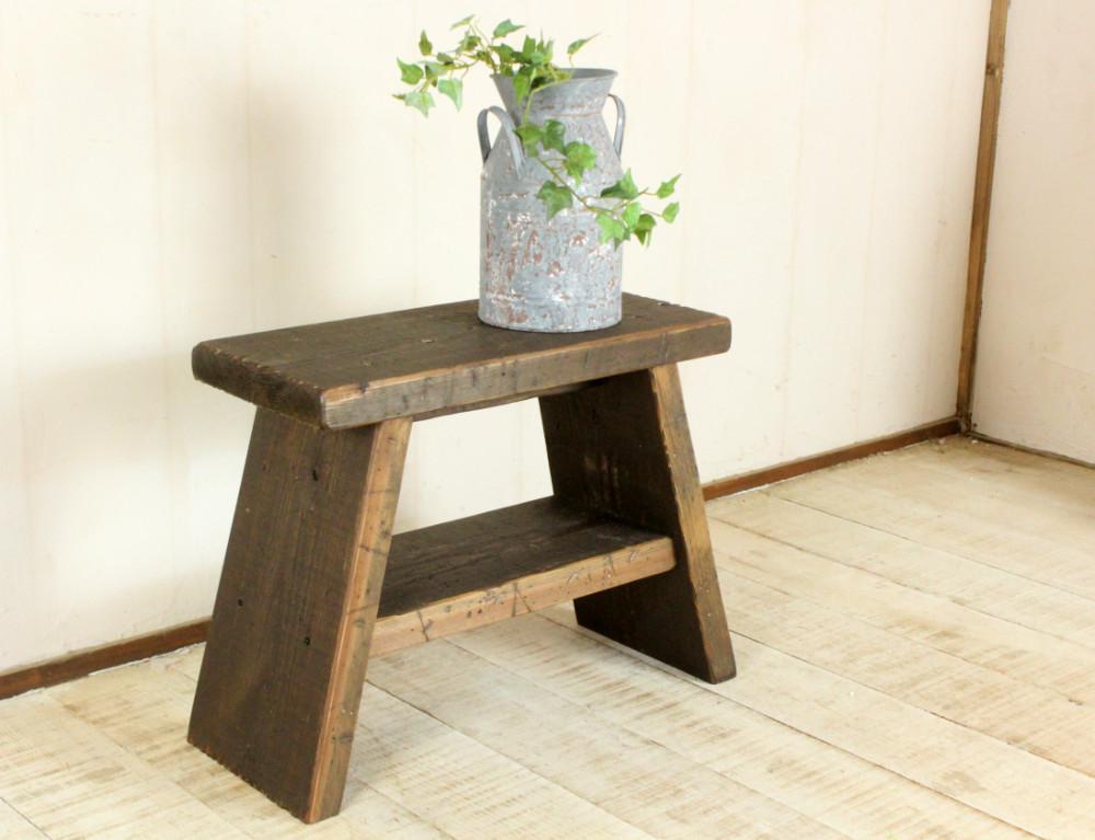 最安値に挑戦】 □手造り 男前 古材足場板 流木で スツール木製ベンチ
