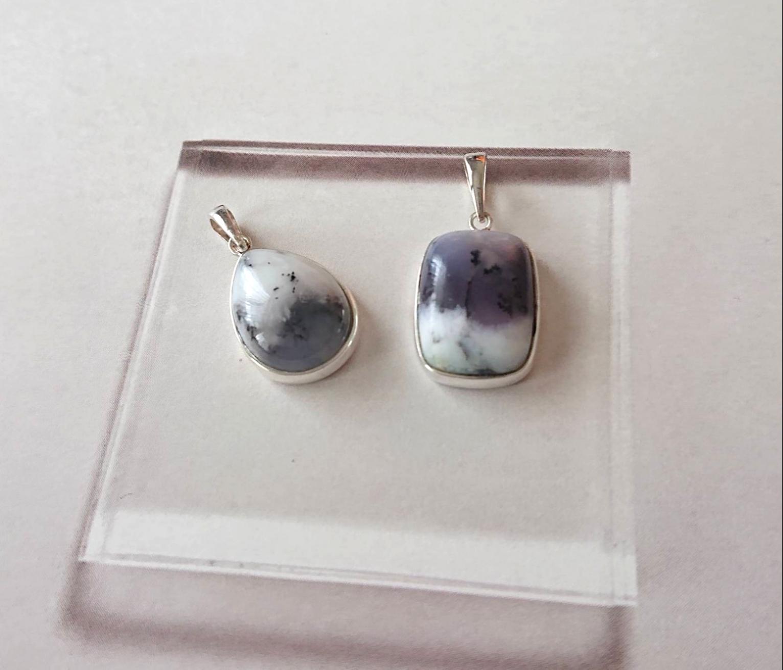 SILVER  雪国のペンダント  ※トップのみ シルバー  デンドライトオパール silver ※再販なし 売り切り