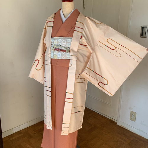新品 正絹 袷 女物 長羽織 紬 着物 haori しば田（お休み） 通販