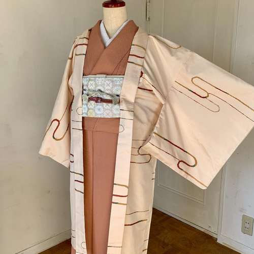 新品 正絹 袷 女物 長羽織 紬 着物 haori しば田 通販｜Creema(クリーマ)