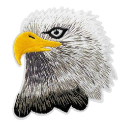 アップリケワッペンシール 白頭鷲の頭　 MQ　W-2090　イーグル　ワシ 2枚目の画像