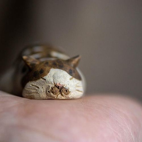 ぽっちゃべたりん【猫_414】 立体・オブジェ 深尾竜騎 通販 13209915