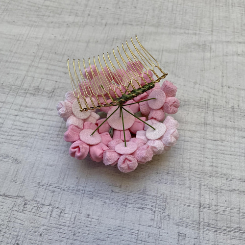 つまみ細工 桜の髪飾り pink *卒業式 *成人式 *七五三 *花嫁 つまみ細工 桜の髪飾り pink *卒業式 *成人式 *七五三 *花嫁