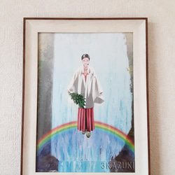 水彩アート「江戸切子と果実 弐」B5手描き原画、1点物。 イラスト