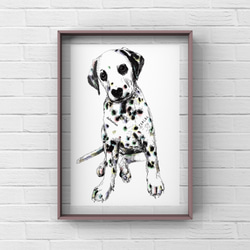 -MojiBa- カラフル ダルメシアンポスター (Dalmatian Poster) 3枚目の画像