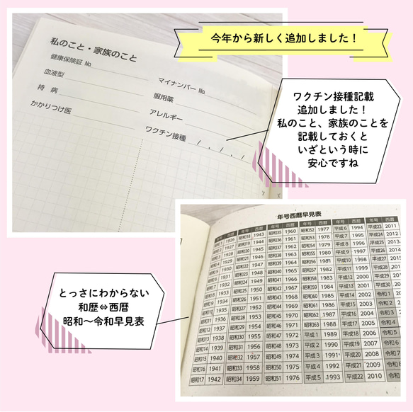 ★Saleお試しに★4月始まり彡2023年わすれんノートⅡ【2024年3月まで】 5枚目の画像