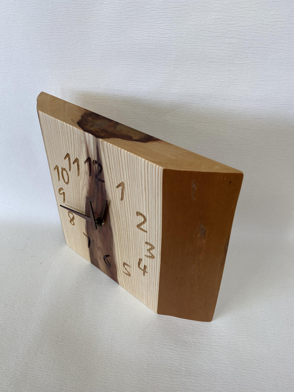 木の時計＜杉＞・掛け時計suc-139　木製時計 4枚目の画像