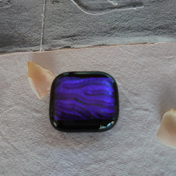 帯留め 黒×紫 (22-7) 3枚目の画像