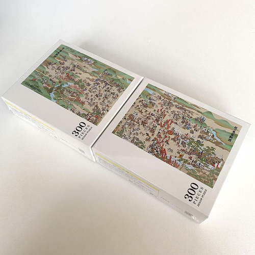 輝く高品質な 関ヶ原合戦図屏風 （1）+（2）お得な 300pcジグソーパズル ジグソーパズル