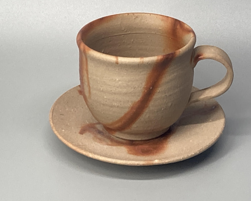 備前焼　木村玉舟　ティーカップ&ソーサー　コーヒーカップ　希少品 備前焼 木村玉舟 ティーカップ&ソーサー コーヒーカップ 希少品