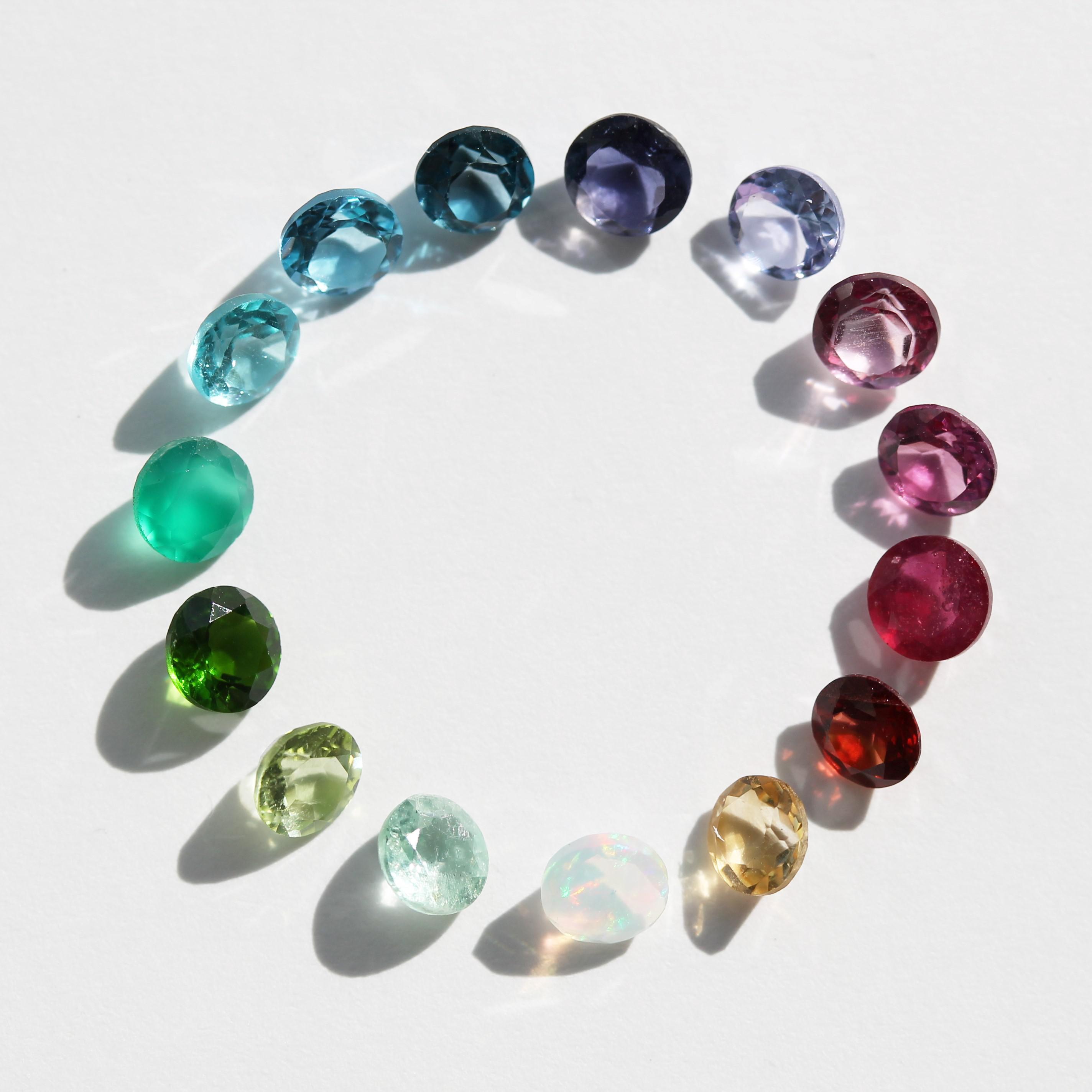 [frill round] 天然石 セミオーダーリング SV925 18KGF