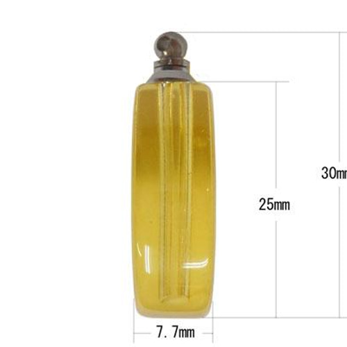 香水 円筒形ガラスボトル 淡い黄色 NEW 新 丸型 イエロー 香水 アロマ ペンダント ネックレス ガラス容器