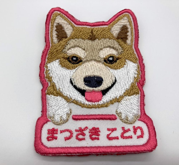 ネコちゃん　ワンちゃん　犬猫　キーホルダー　刺しゅうワッペン　ネームワッペン　アイロン　オリジナルハンドメイド品 15 4枚目の画像