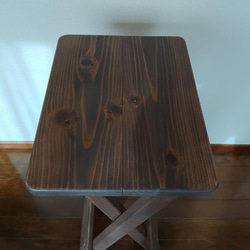 サイドテーブル【折り畳み可】小さめ・高さのあるテーブル【コンソールテーブル】 5枚目の画像