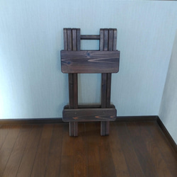 サイドテーブル【折り畳み可】小さめ・高さのあるテーブル【コンソールテーブル】 3枚目の画像