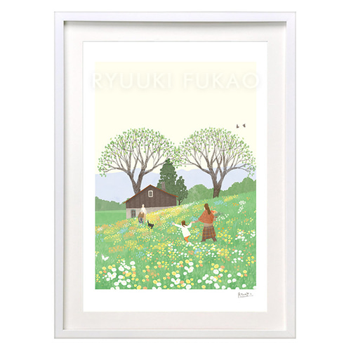 日本画 原画 「心をこめて・・・ポピー」 絵画 ゆうちゃん 通販
