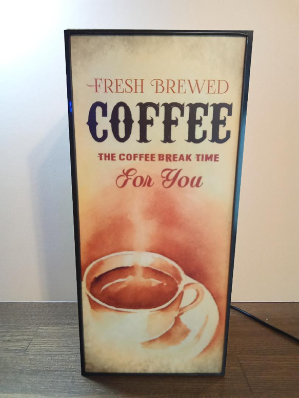 コーヒー 喫茶店 カフェ バー お家カフェ アメリカン 店舗 サイン 看板 置物 雑貨 LED2wayライトBOX 3枚目の画像