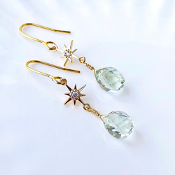 特別価格【蛍の涙】ブルーグリーンフローライトチャームピアスイヤリング 特別価格【蛍の涙】ブルーグリーンフローライトチャームピアスイヤリング