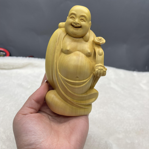 仏教工芸品 布袋様 七福神 木彫仏像 置物 彫刻 大波彫刻 通販 13212577
