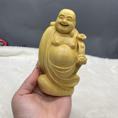 仏教工芸品 布袋様 七福神 木彫仏像 置物 彫刻 大波彫刻 通販 13212577