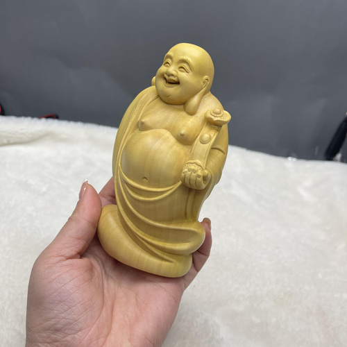 仏教工芸品 布袋様 七福神 木彫仏像 置物 彫刻 大波彫刻 通販 13212577