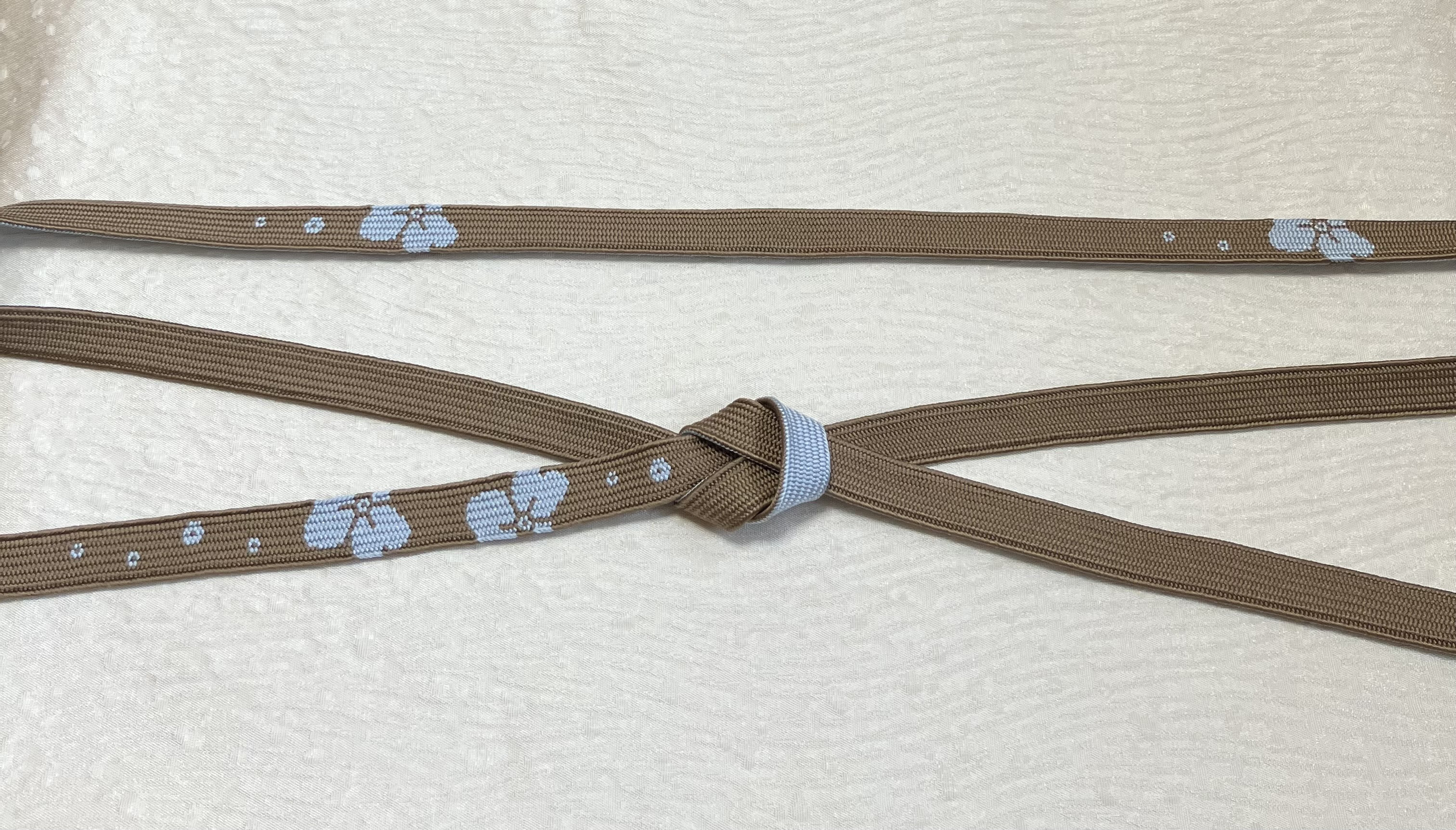 手組み組紐　帯締め「花に朝露」（難あり）