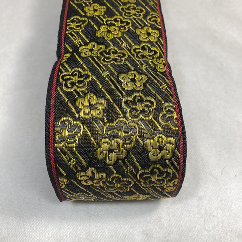 セール品 黒金桜紋縁3m畳ヘリ畳へり畳縁ハンドメイド畳の セール品 黒金桜紋縁3m畳ヘリ畳へり畳縁ハンドメイド畳の
