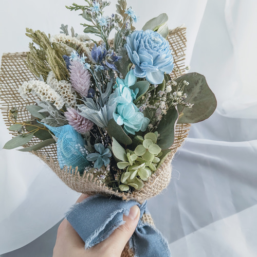 4日で発送＊大きさ選べるナチュラルブーケ 森のお花屋さん【M・Lサイズ