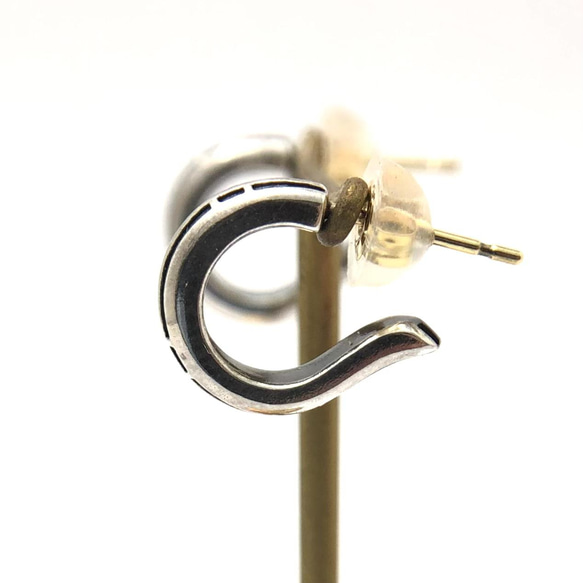 已售出一隻迷你圈形耳環 SS K18 Post K18 Silicon Catch 第4張的照片