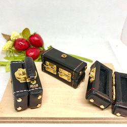 革細工　トランペットケース　miniature trunk. 4枚目の画像