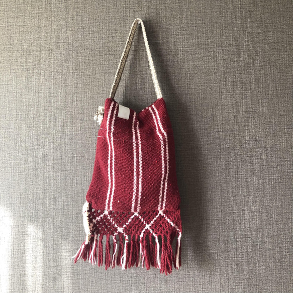 vintage poncho REMAKE BAG・① 6枚目の画像