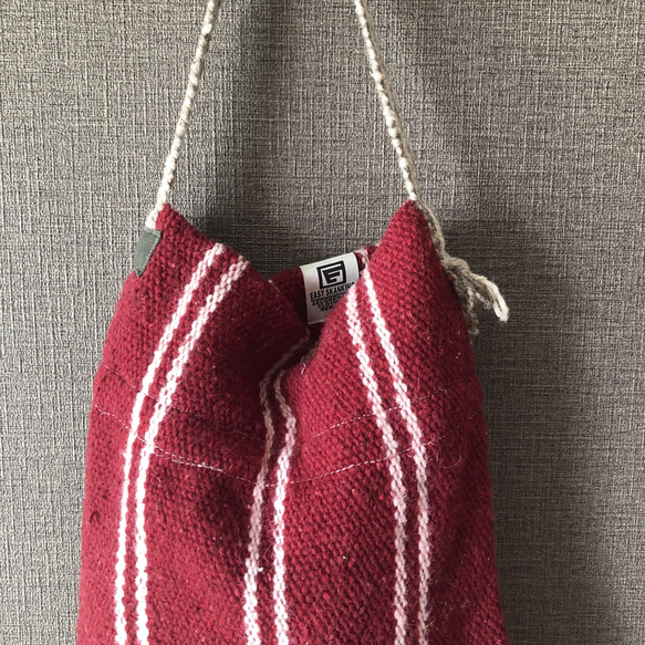 vintage poncho REMAKE BAG・① 4枚目の画像