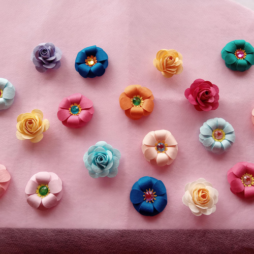 クラフトパンチ 薔薇 オーダー受付中(*´∇｀) ペーパーフラワー 40個詰め合わせ リーフ40個 計80個 クラフト