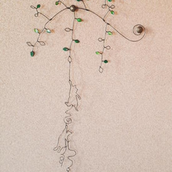 ワイヤークラフト♡猫ちゃんガーランド＊お花と１つだけ四つ葉のクローバーg＊ ワイヤークラフト♡猫ちゃんガーランド＊お花と1つだけ四つ葉の