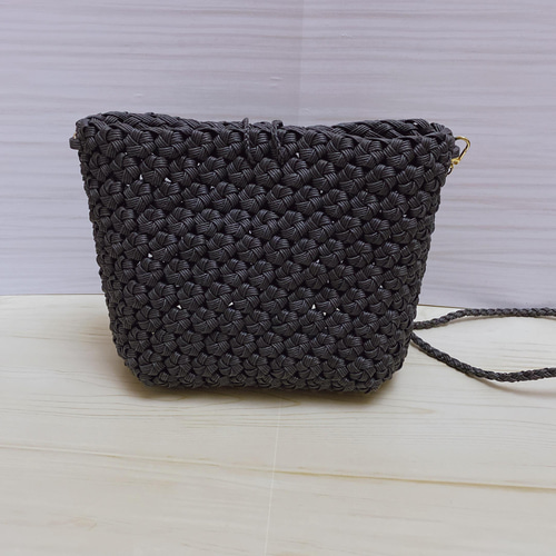 クラフトバンド　バッグ　　　ハンドメイド　ショルダー No. 201☆Make a flower pattern shoulder bag with a craft