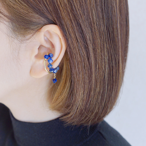 イヤーカフ「picks.l」天然石 ラピスラズリ (左右仕様をご指定いただけ