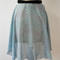 バレエ　ラップスカート[スノードット・ブルー52-92] W23Bblue 5枚目の画像