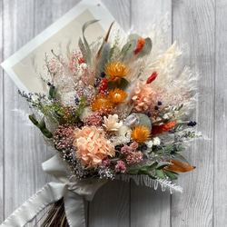 パンパスグラスと小花いっぱいのナチュラルブーケ　〜ラベンダーの香り〜 9枚目の画像