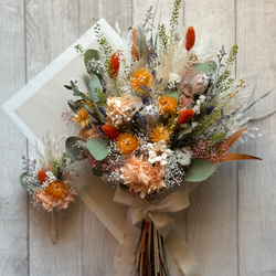 パンパスグラスと小花いっぱいのナチュラルブーケ　 16枚目の画像