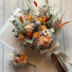 パンパスグラスと小花いっぱいのナチュラルブーケ　 18枚目の画像